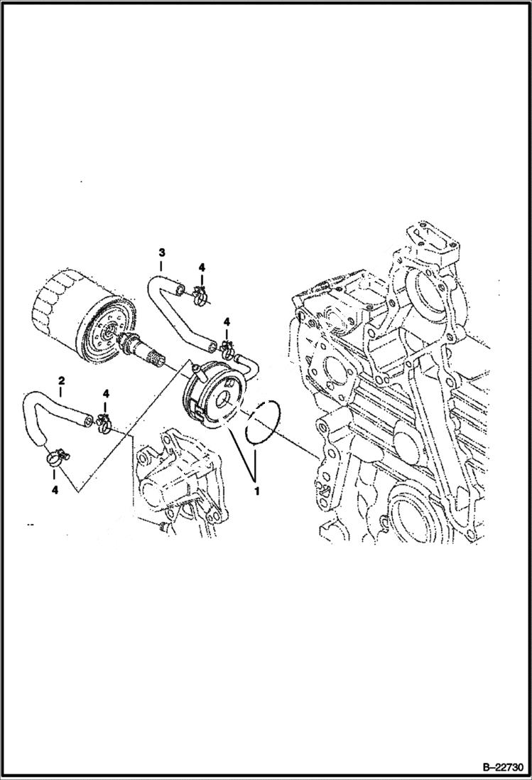 Схема запчастей Bobcat 337 - OIL COOLER POWER UNIT