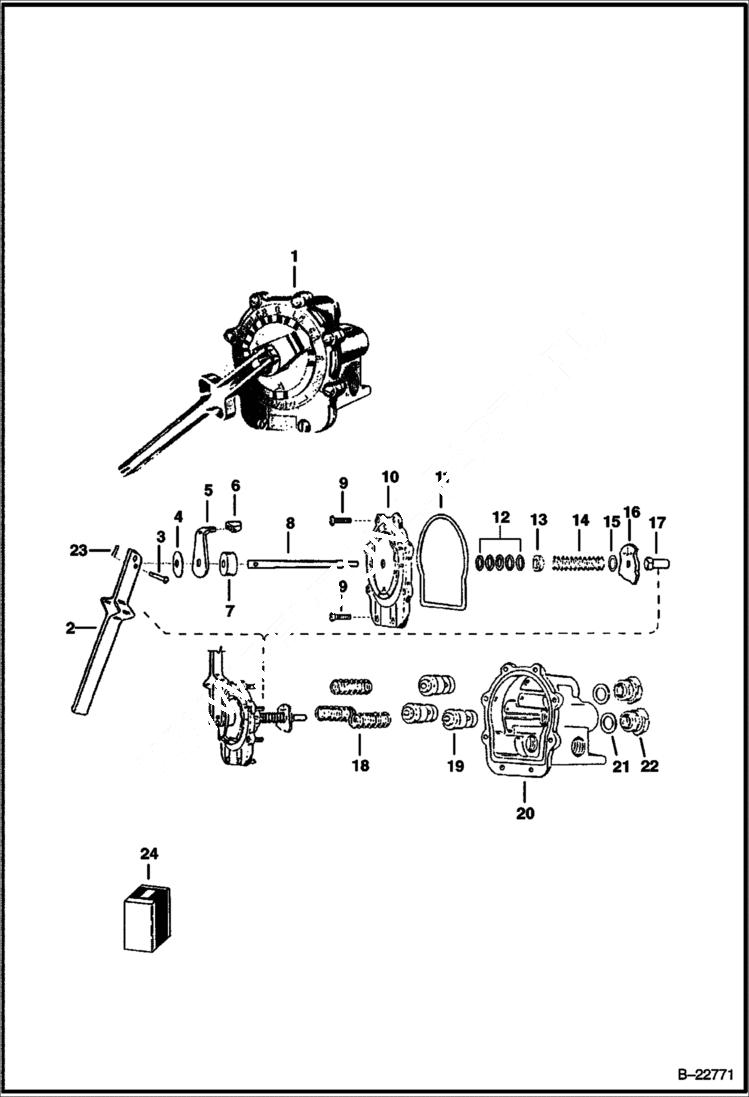 Схема запчастей Bobcat SPRAYER - SPRAYER (Tee Valve for 21 ft Boom) (75 gal 0054) (80 gal A7F2) Loader