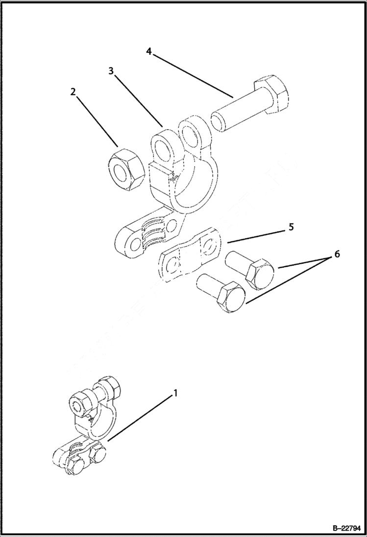 Схема запчастей Bobcat BL275 - ELECTRICAL Battery Terminal Set ELECTRICAL SYSTEM