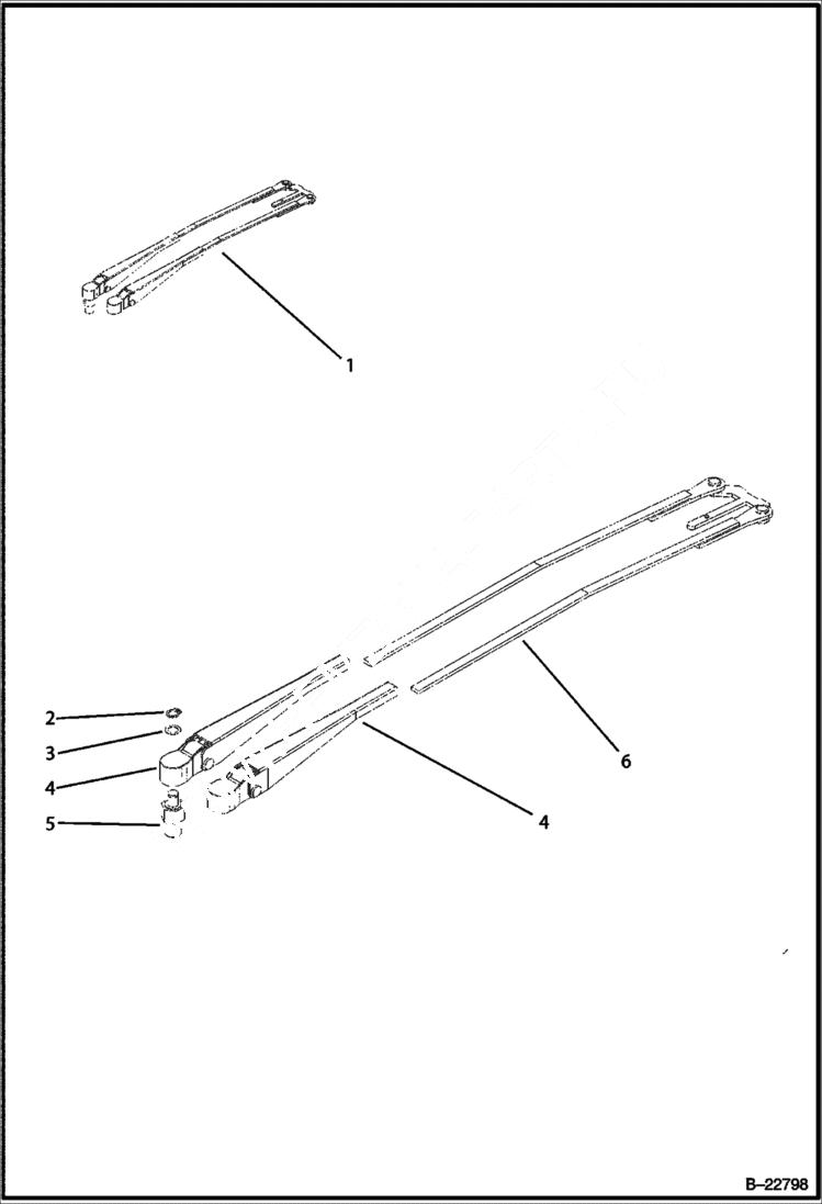 Схема запчастей Bobcat BL275 - ELECTRICAL Wiper Arms ELECTRICAL SYSTEM