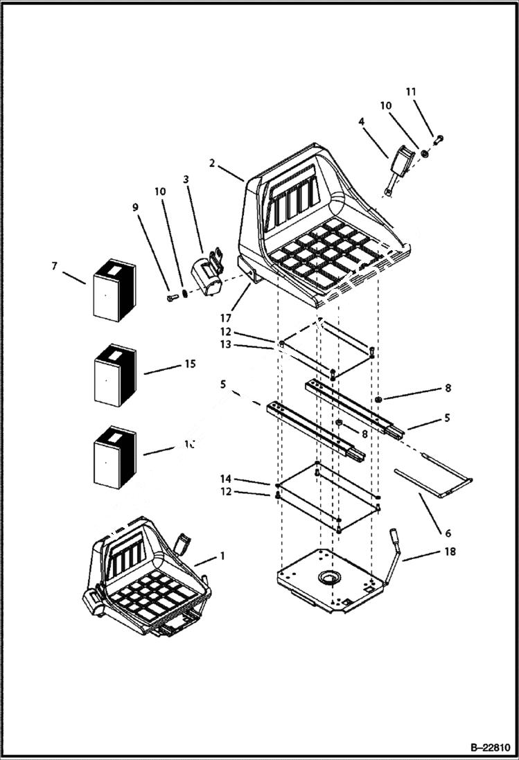 Схема запчастей Bobcat BL275 - SEAT CAB