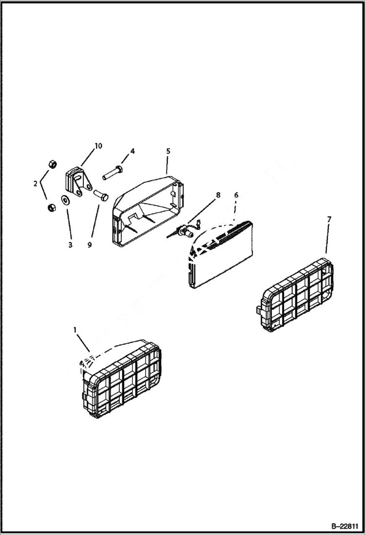 Схема запчастей Bobcat B250 - WORKING LIGHTS ELECTRICAL SYSTEM