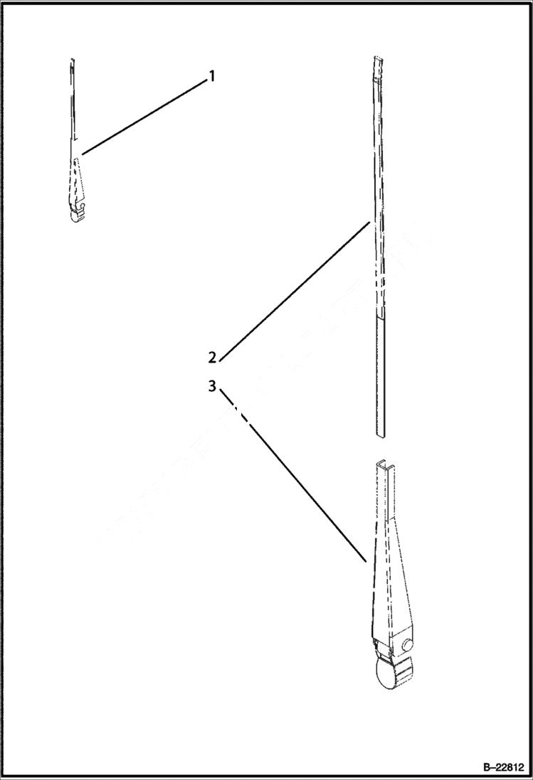 Схема запчастей Bobcat BL275 - ELECTRICAL Wiper Arms ELECTRICAL SYSTEM