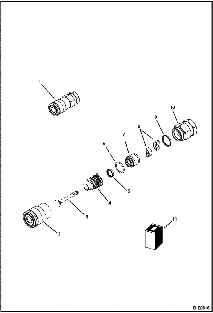 Схема запчастей Bobcat BL275 - HYDRAULIC CIRCUITRY Loading Arm HYDRAULIC SYSTEM