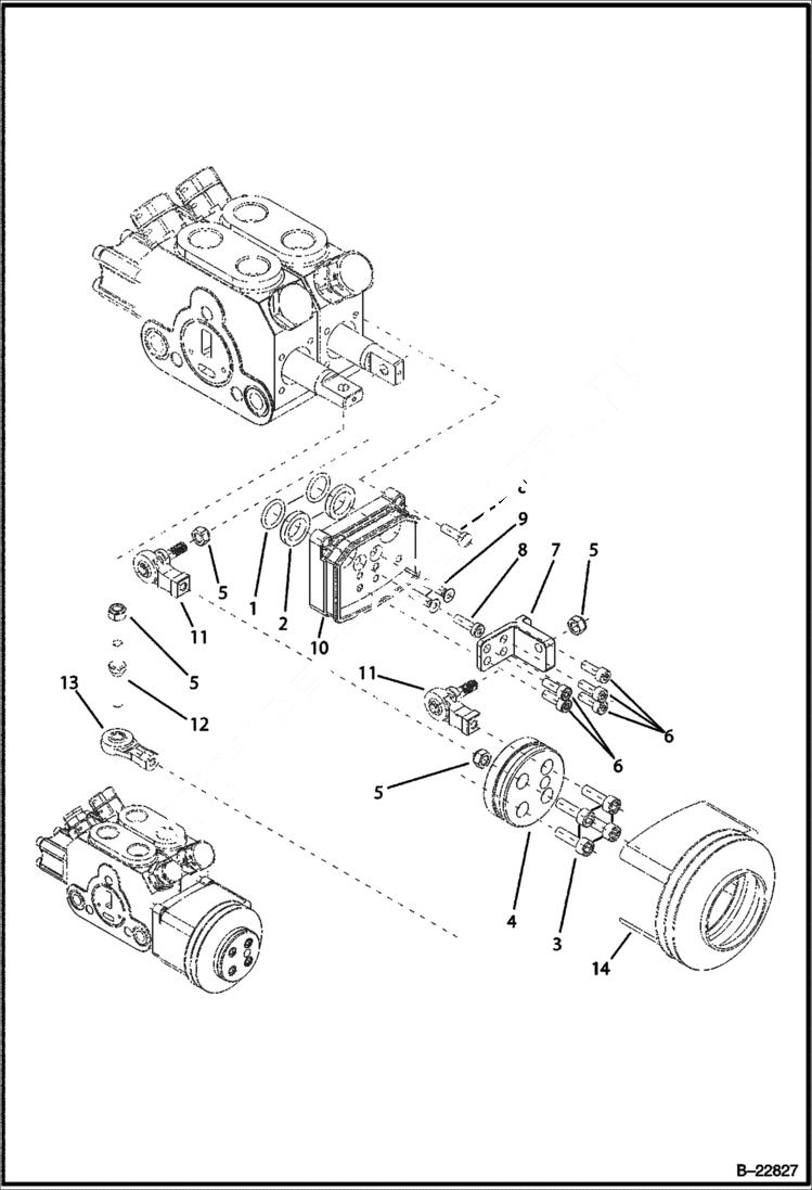 Схема запчастей Bobcat BL275 - HYDRAULIC CIRCUITRY Backhoe Control Valve HYDRAULIC SYSTEM