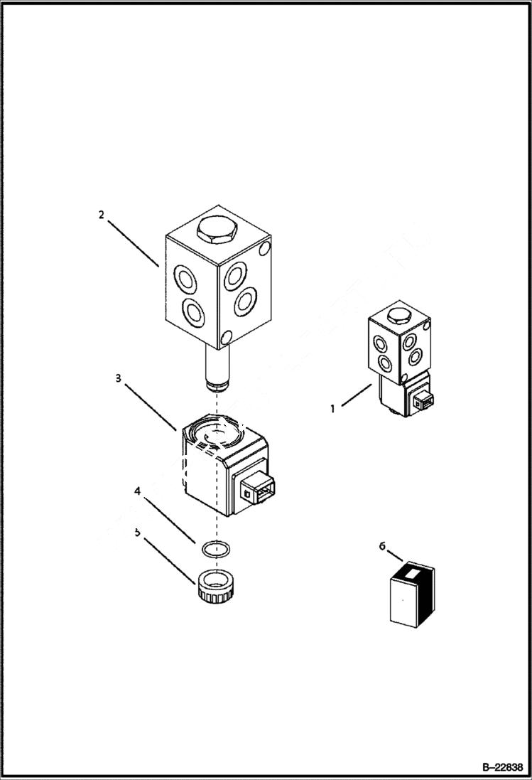 Схема запчастей Bobcat B250 - HYDRAULIC CIRCUITRY Blocking Travel Valve HYDRAULIC SYSTEM