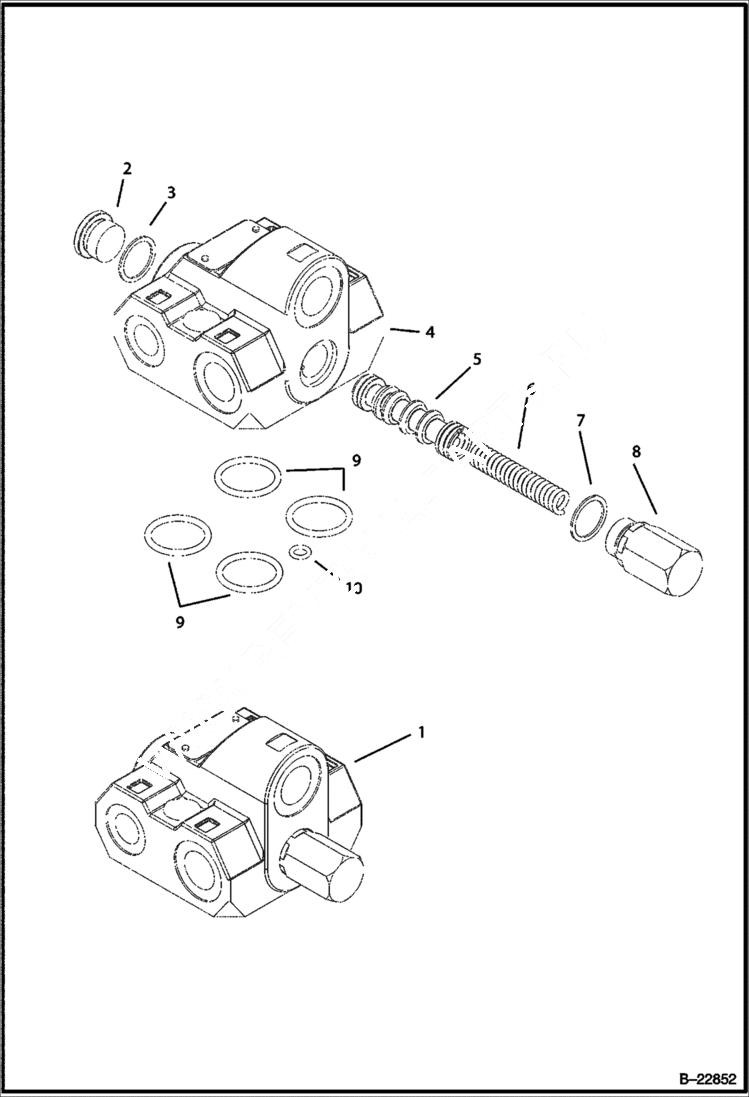 Схема запчастей Bobcat BL275 - HYDRAULIC CIRCUITRY Priority Valve HYDRAULIC SYSTEM