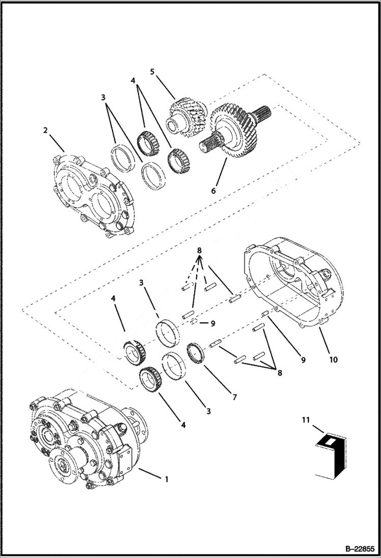 Схема запчастей Bobcat B250 - AXLES AXLES & WHEELS