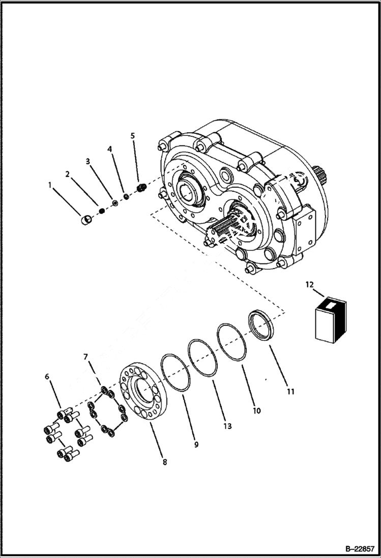 Схема запчастей Bobcat B250 - AXLES AXLES & WHEELS