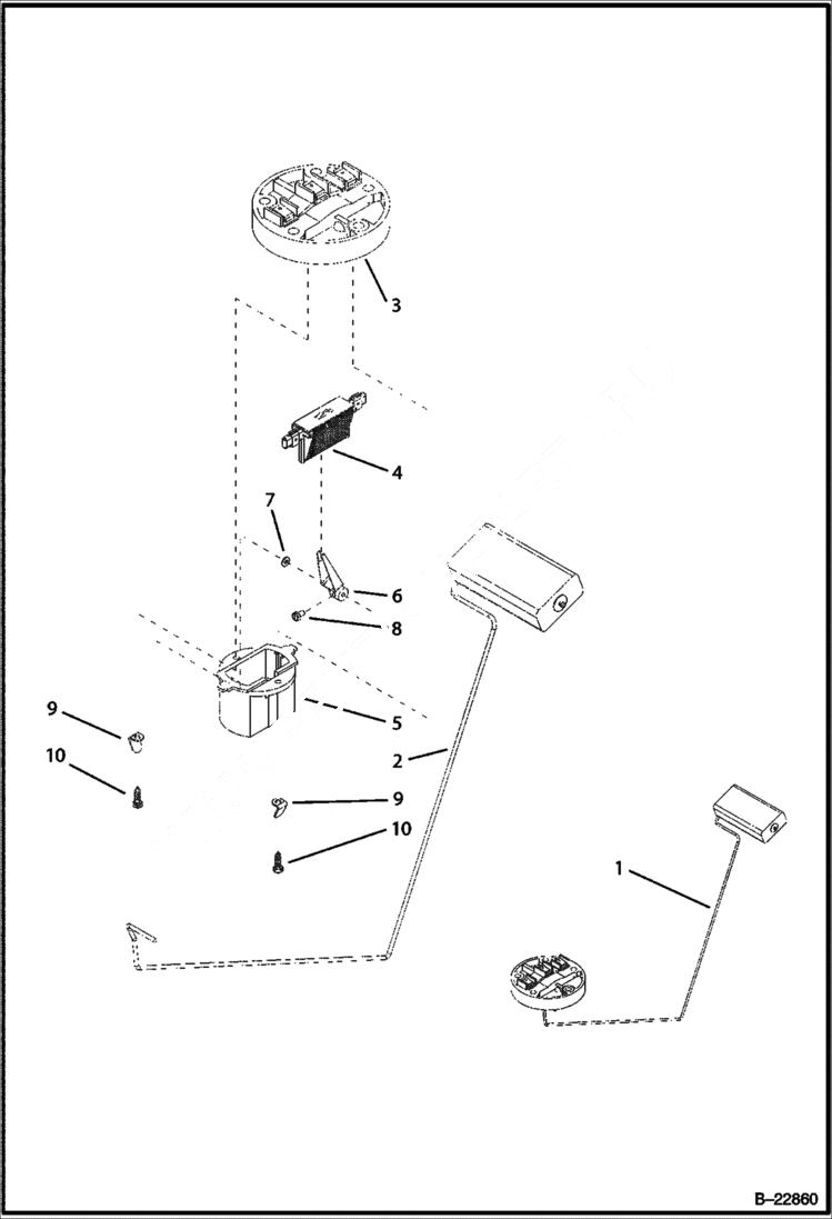 Схема запчастей Bobcat B250 - FUEL TANK HYDRAULIC SYSTEM