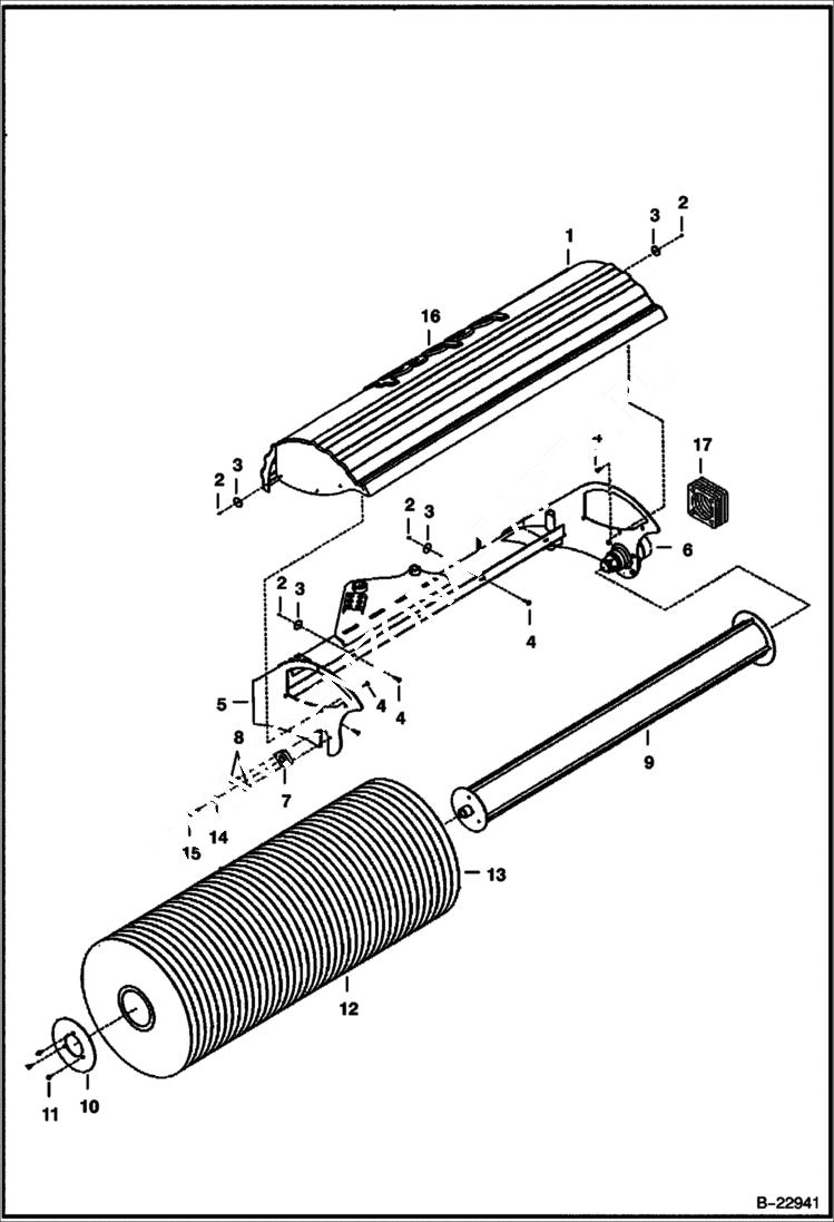 Схема запчастей Bobcat ANGLE BROOM - ANGLE BROOM (Brushes & Housing) (68 2310, A5CD & 2313) Loader