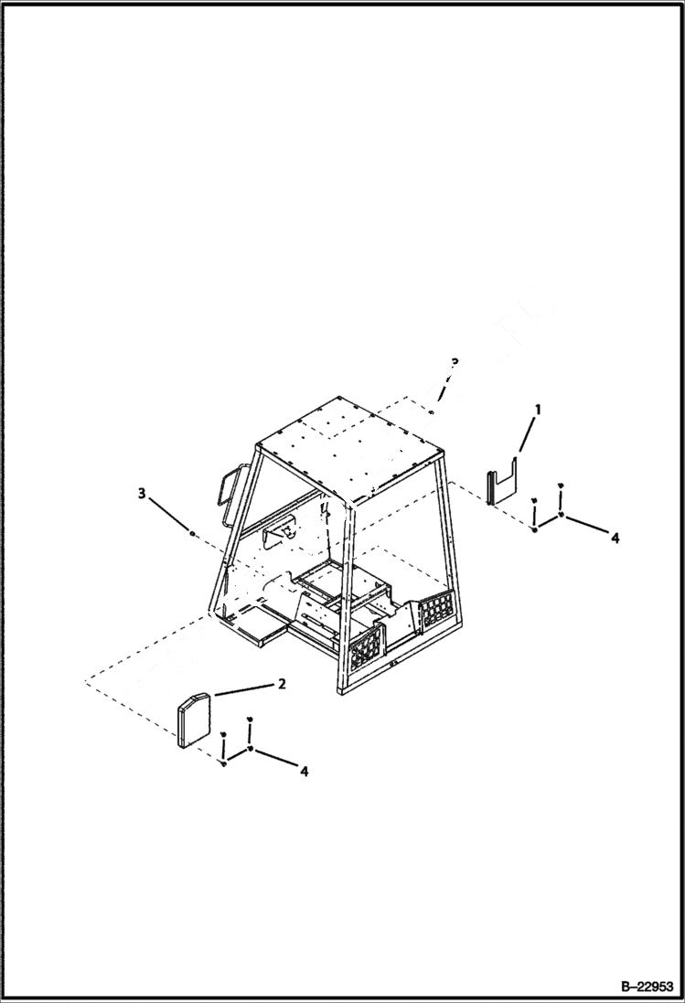 Схема запчастей Bobcat B100 - ROPS/FOPS CANOPY