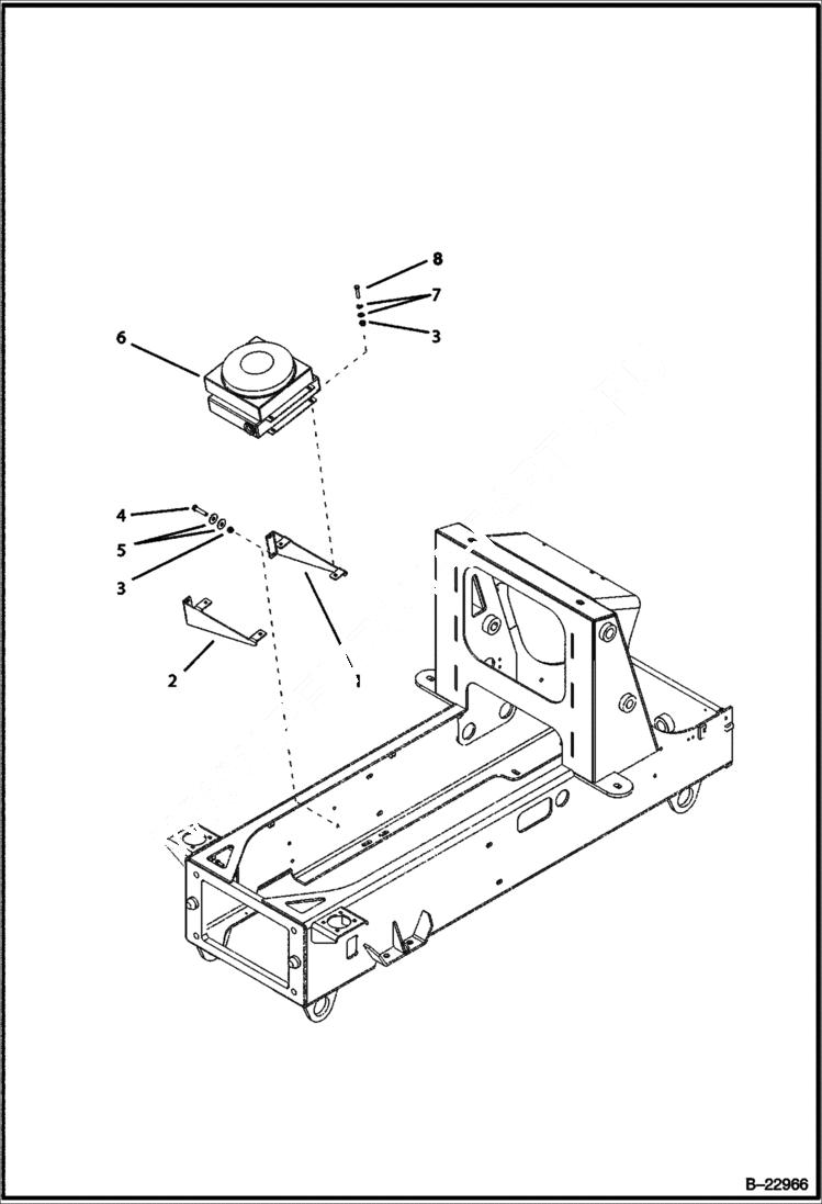 Схема запчастей Bobcat B100 - FRAME ACCESSORIES MAIN FRAME