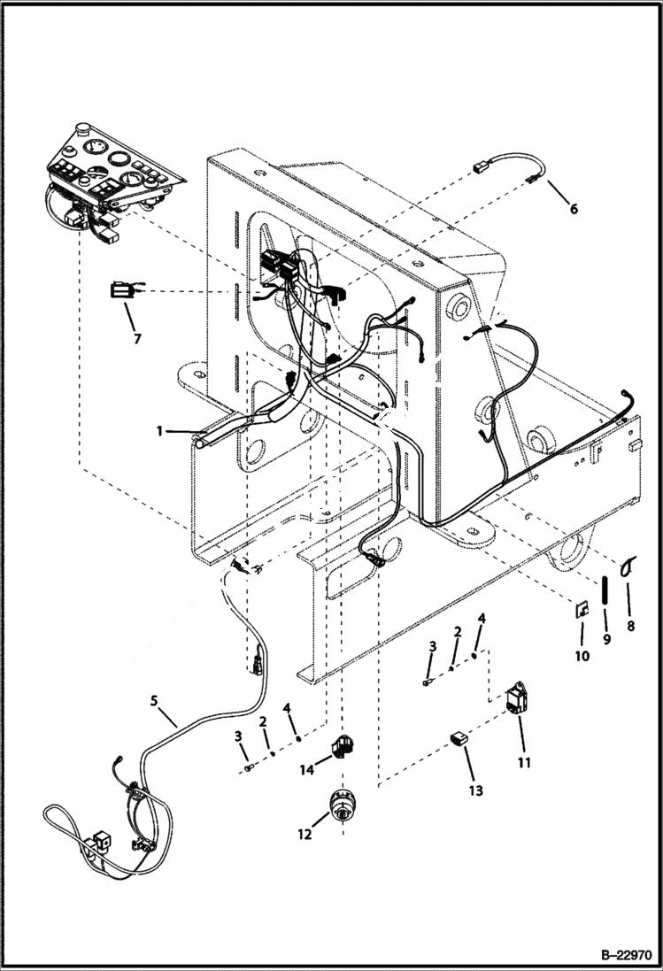 Схема запчастей Bobcat B100 - ELECTRICAL CIRCUITRY ELECTRICAL SYSTEM