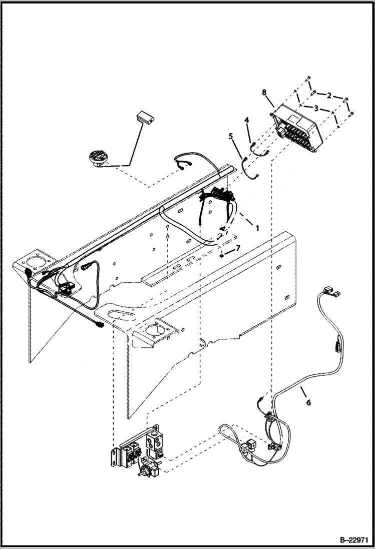 Схема запчастей Bobcat B100 - ELECTRICAL CIRCUITRY ELECTRICAL SYSTEM