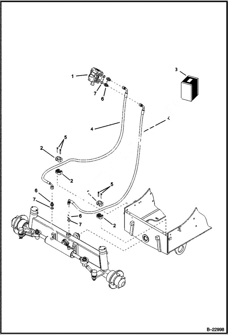 Схема запчастей Bobcat B100 - HYDRAULIC CIRCUITRY Frame HYDRAULIC SYSTEM