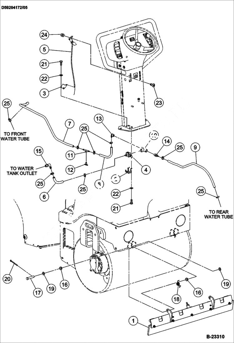 Схема запчастей Bobcat BCA12 - WATER SYSTEM INSTALLATION WATER SYSTEM