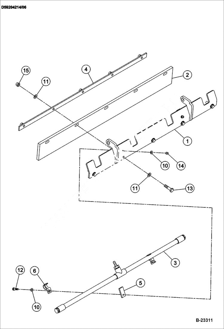 Схема запчастей Bobcat BCA12 - SCRAPER ASSEMBLY WATER SYSTEM