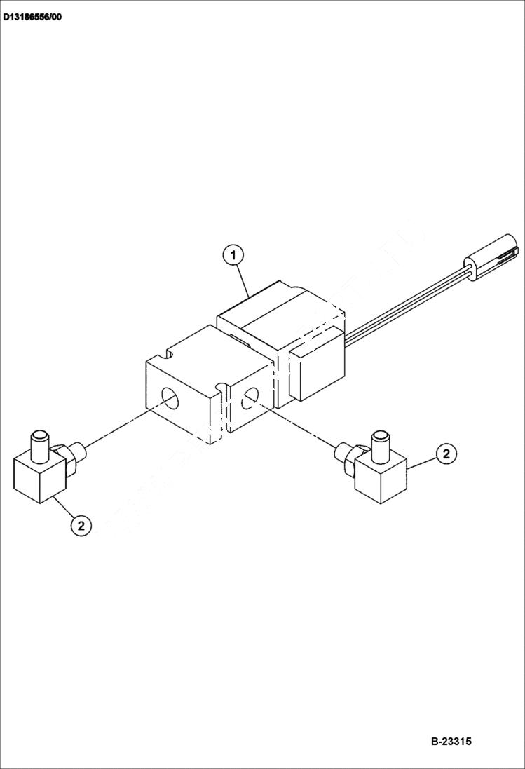 Схема запчастей Bobcat BCA12 - BRAKE VALVE ASSEMBLY HYDRAULIC SYSTEM