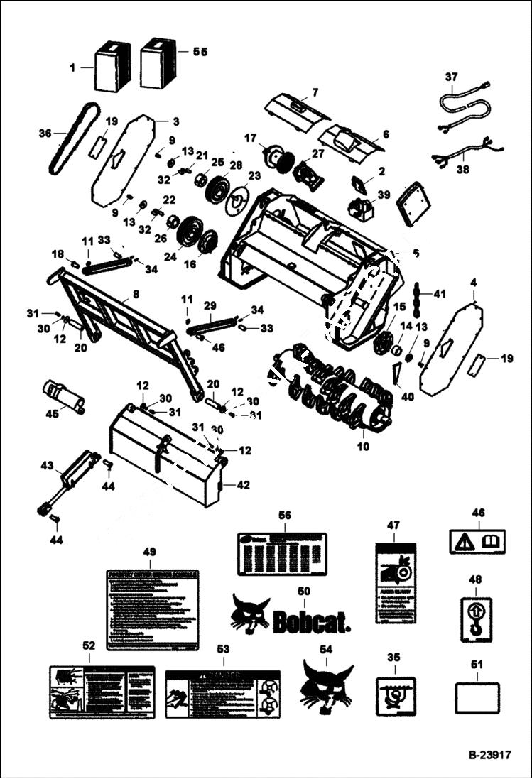 Схема запчастей Bobcat FORESTRY CUTTER - FORESTRY CUTTER (Main Frame) (FRC50 ADTN) Loader