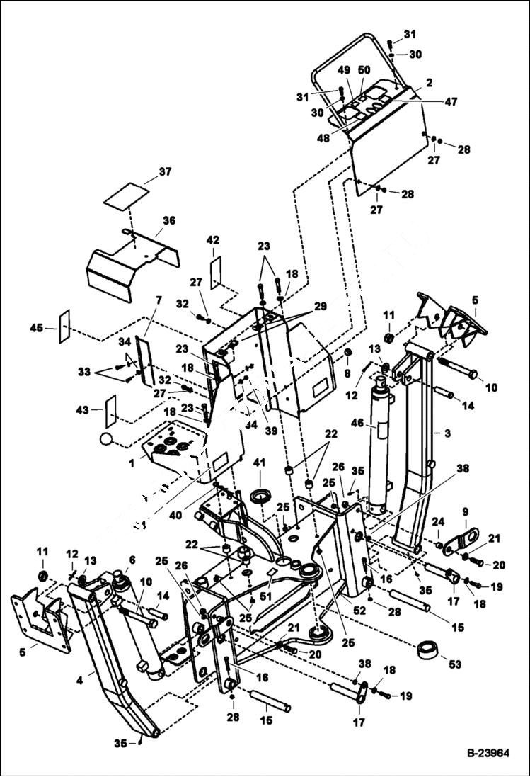 Схема запчастей Bobcat BACKHOE - BACKHOE 7TB (Main Frame) BACKHOE