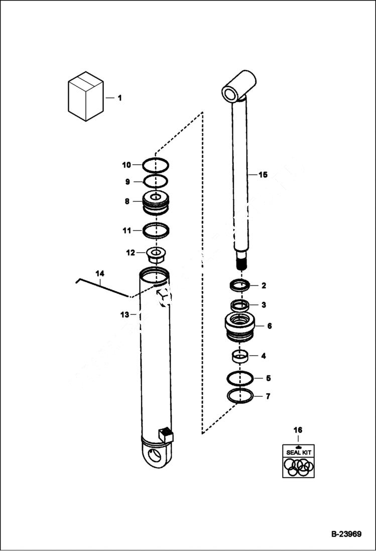 Схема запчастей Bobcat BACKHOE - BACKHOE 7TB (Dipper Cylinder) BACKHOE