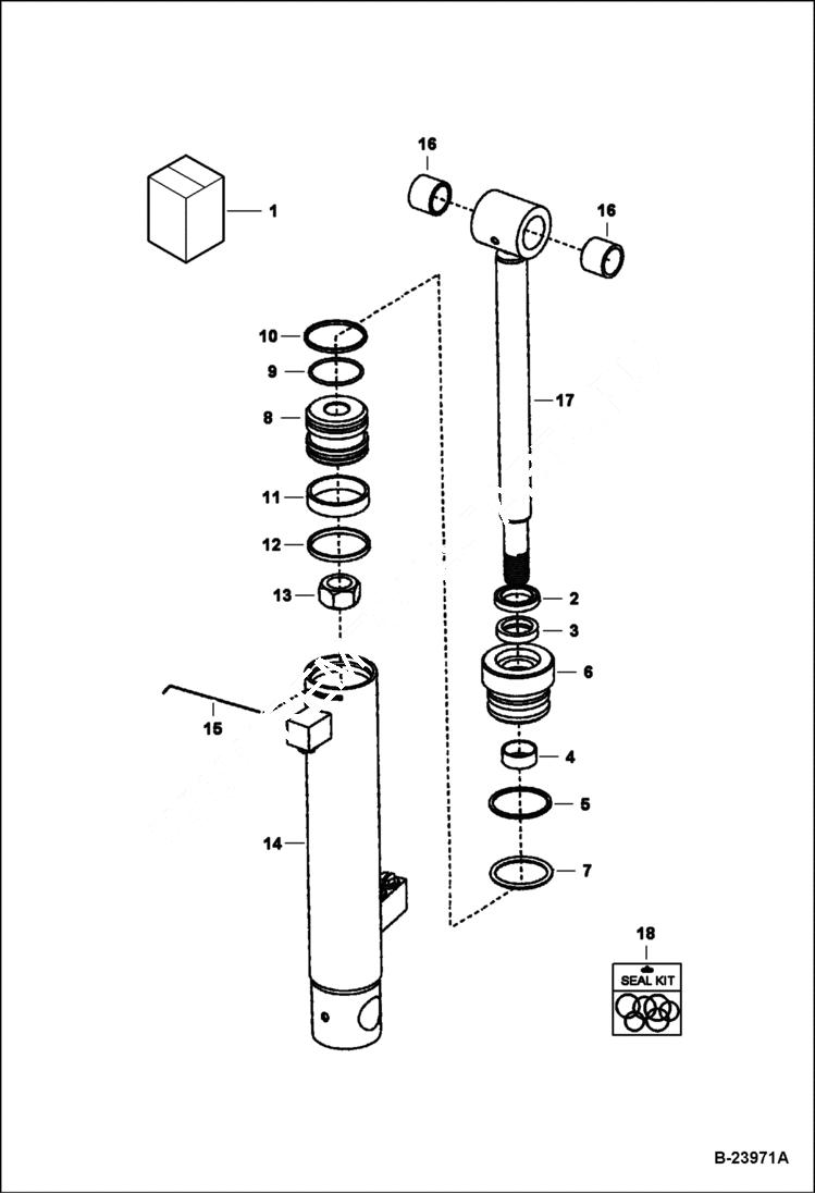 Схема запчастей Bobcat BACKHOE - BACKHOE 8TB (Swing Cylinder) BACKHOE