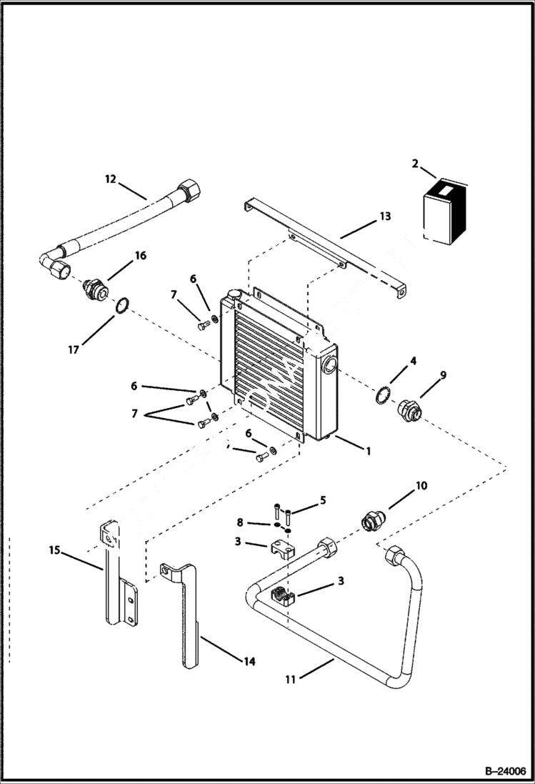 Схема запчастей Bobcat B100 - HYDRAULIC CIRCUITRY Frame HYDRAULIC SYSTEM