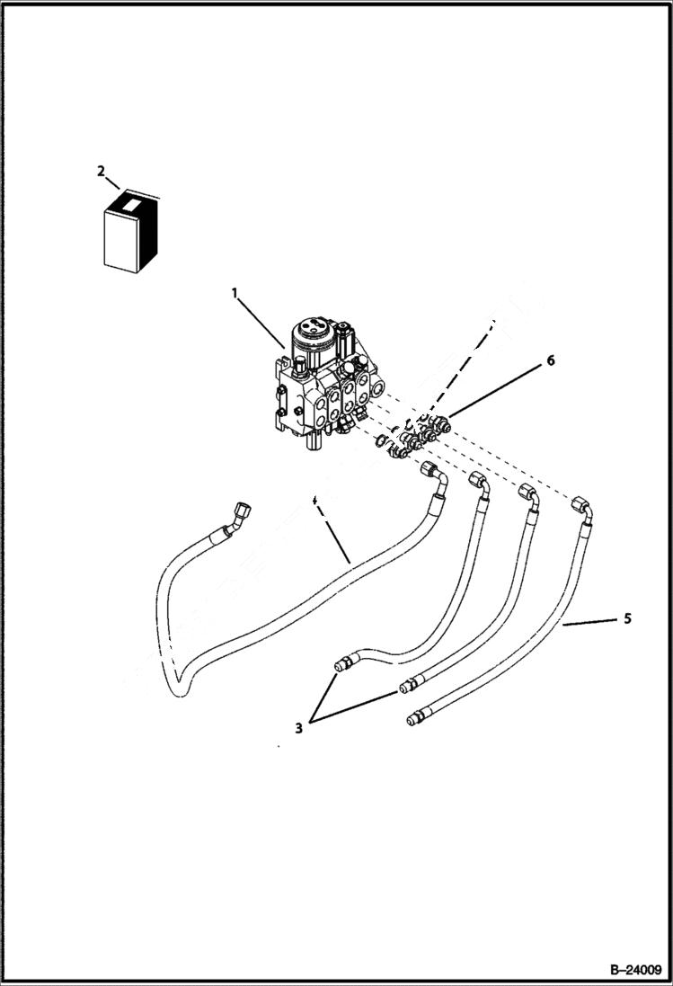 Схема запчастей Bobcat B100 - HYDRAULIC CIRCUITRY Frame HYDRAULIC SYSTEM