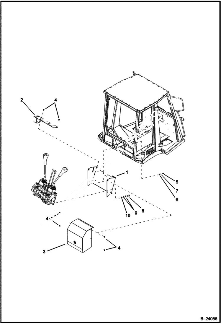 Схема запчастей Bobcat BL370 - CAB Rear Cover CANOPY