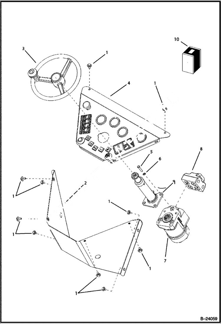 Схема запчастей Bobcat BL475 - CONTROLS Steering CONTROLS