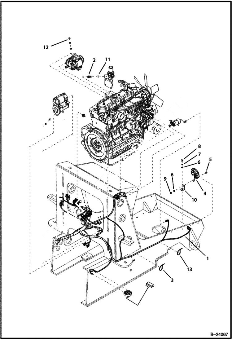 Схема запчастей Bobcat BL370 - ELECTRICAL CIRCUITRY ELECTRICAL SYSTEM