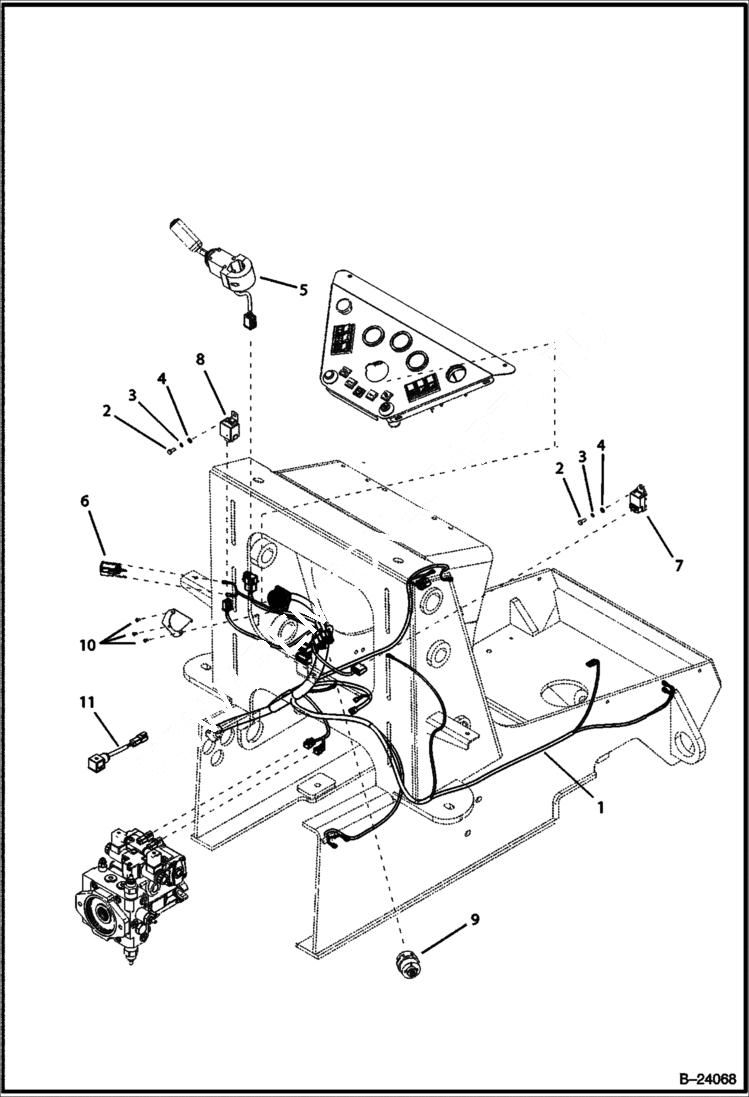 Схема запчастей Bobcat BL370 - ELECTRICAL CIRCUITRY ELECTRICAL SYSTEM