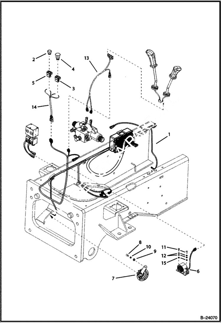 Схема запчастей Bobcat BL370 - ELECTRICAL CIRCUITRY ELECTRICAL SYSTEM