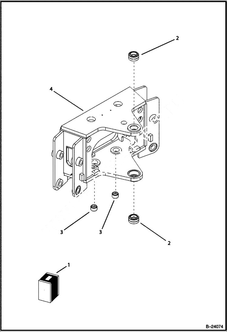 Схема запчастей Bobcat BL370 - TRUNNION Center Mount Backhoe WORK EQUIPMENT