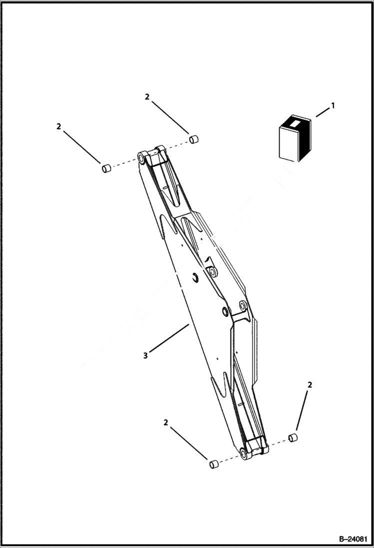 Схема запчастей Bobcat B300 - BOOM Center Mount Backhoe WORK EQUIPMENT