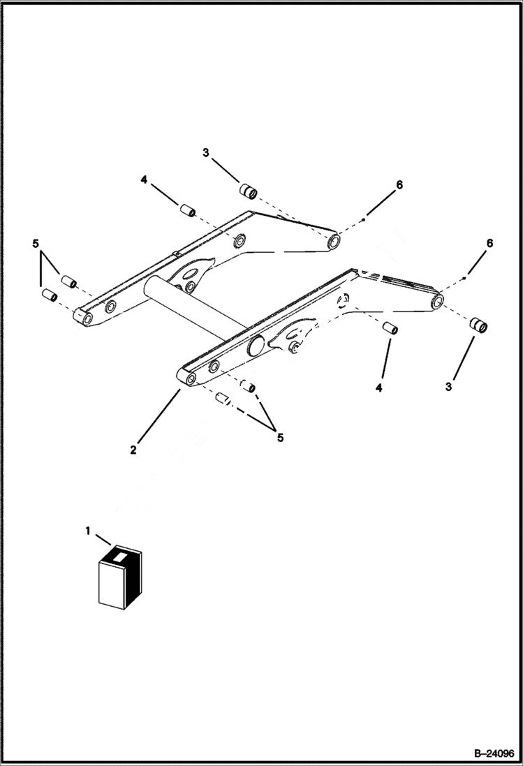 Схема запчастей Bobcat B300 - BUSHING Loading Arms HYDRAULIC SYSTEM