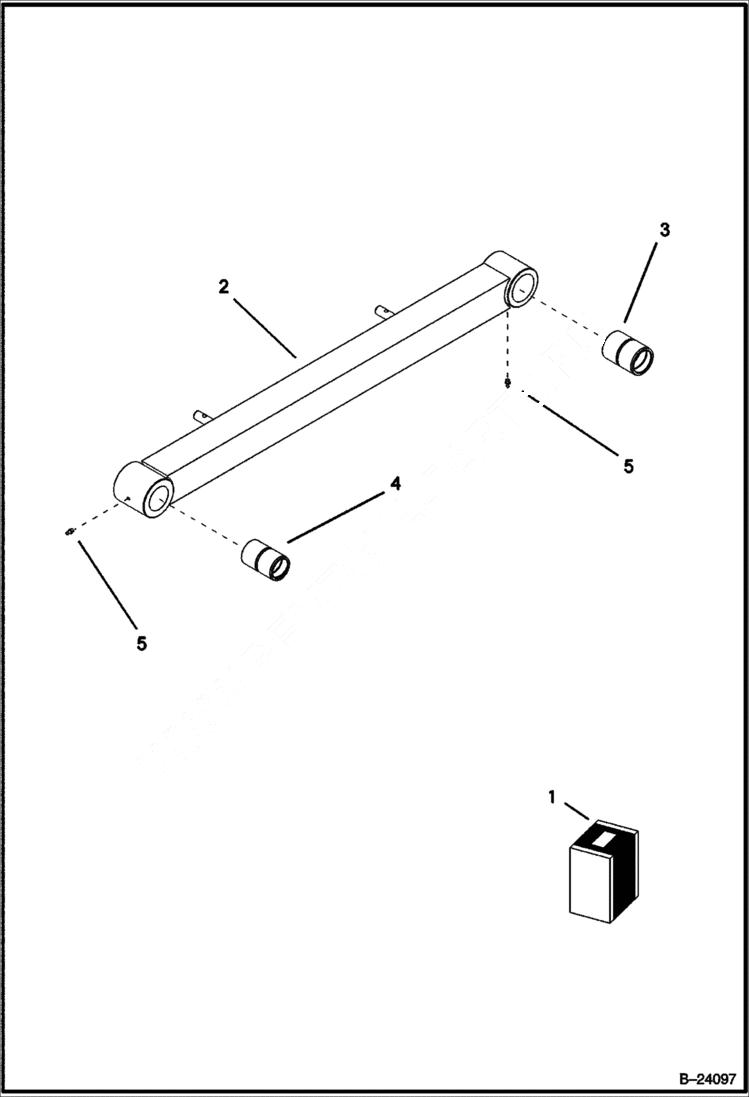 Схема запчастей Bobcat B300 - RIGHT LINK Loading Arms HYDRAULIC SYSTEM