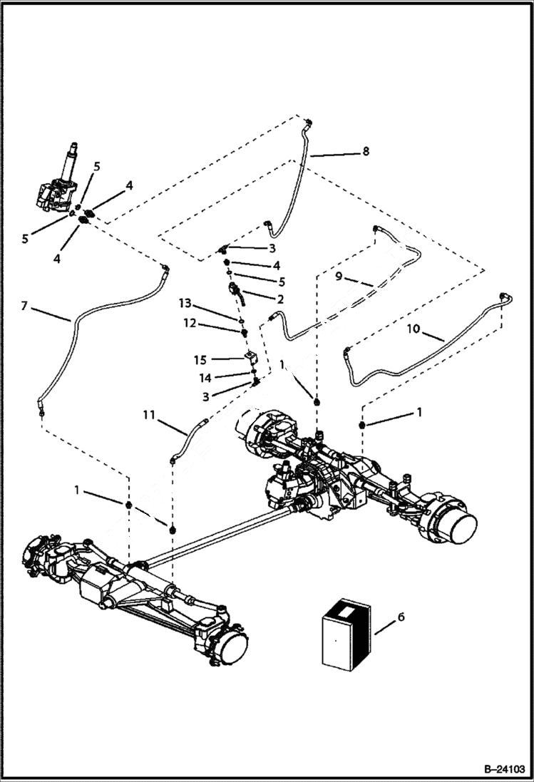 Схема запчастей Bobcat B300 - HYDRAULIC CIRCUITRY Frame HYDRAULIC SYSTEM