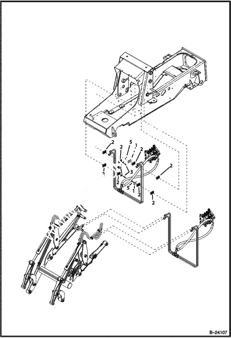 Схема запчастей Bobcat B300 - HYDRAULIC CIRCUITRY Frame HYDRAULIC SYSTEM