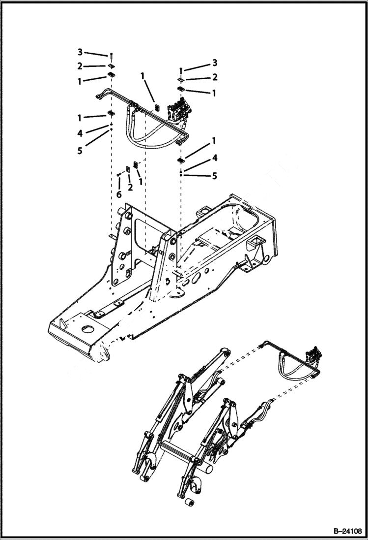 Схема запчастей Bobcat BL370 - HYDRAULIC CIRCUITRY (Frame) HYDRAULIC SYSTEM