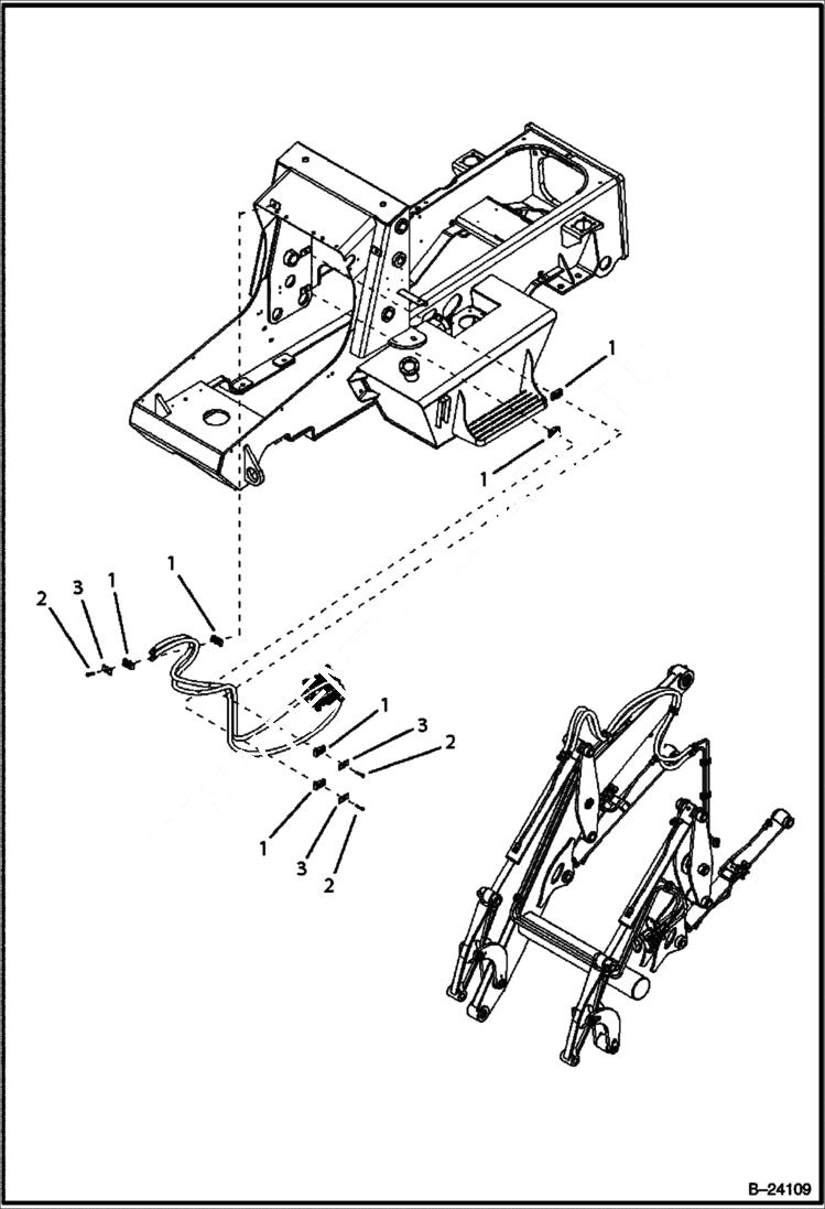 Схема запчастей Bobcat B300 - HYDRAULIC CIRCUITRY Frame HYDRAULIC SYSTEM