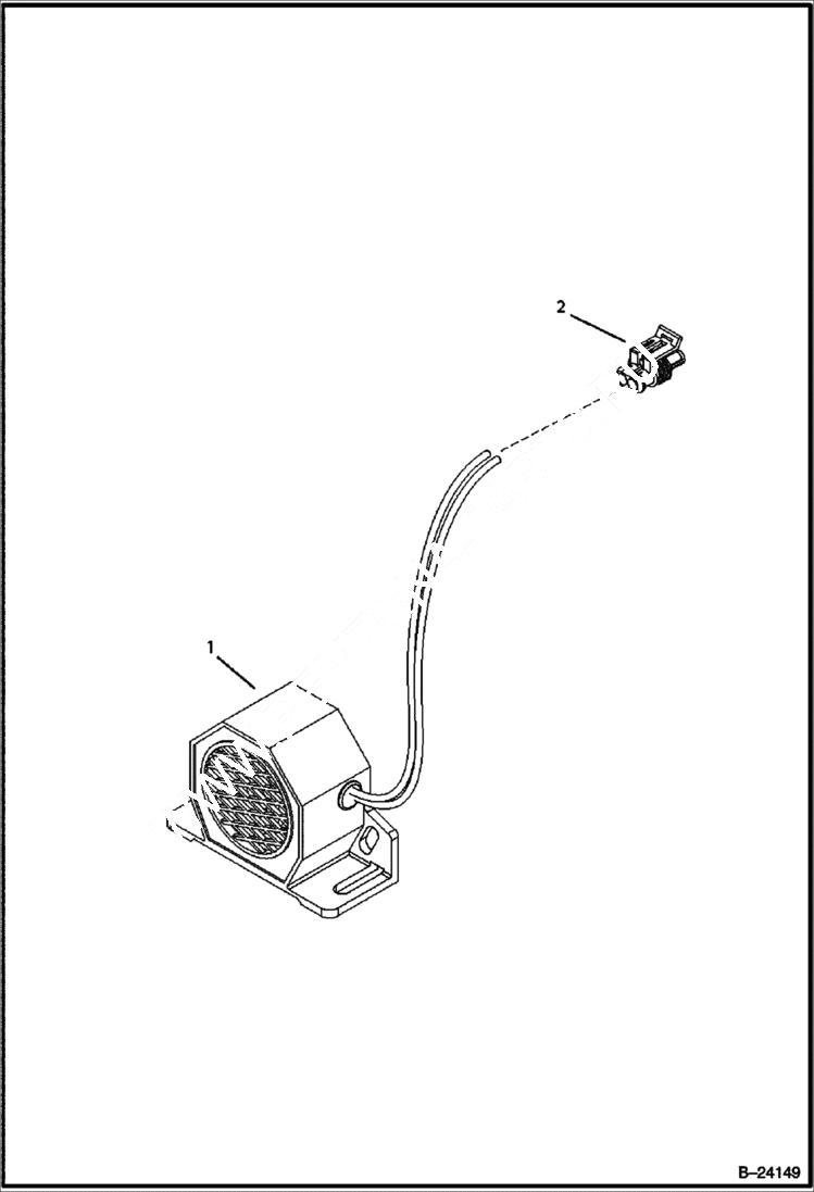 Схема запчастей Bobcat BL370 - ELECTRICAL CIRCUITRY (Back-up Alarm) ELECTRICAL SYSTEM