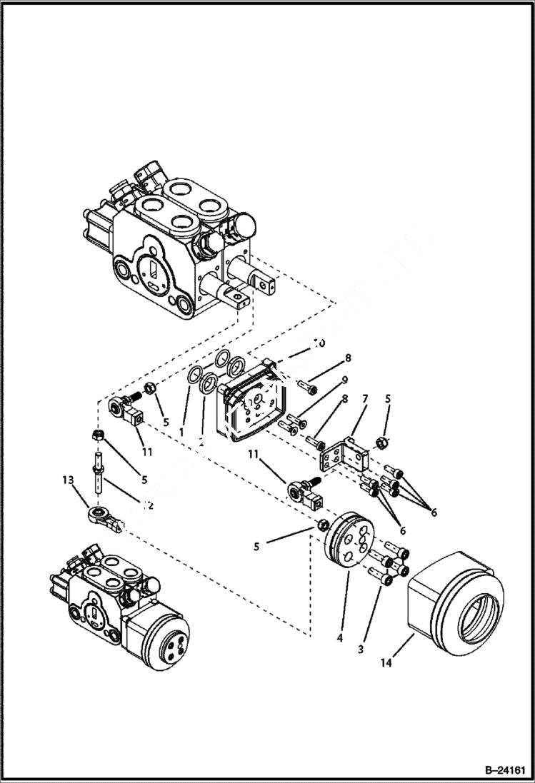 Схема запчастей Bobcat BL370 - HYDRAULIC CIRCUITRY (Backhoe Control Valve) HYDRAULIC SYSTEM