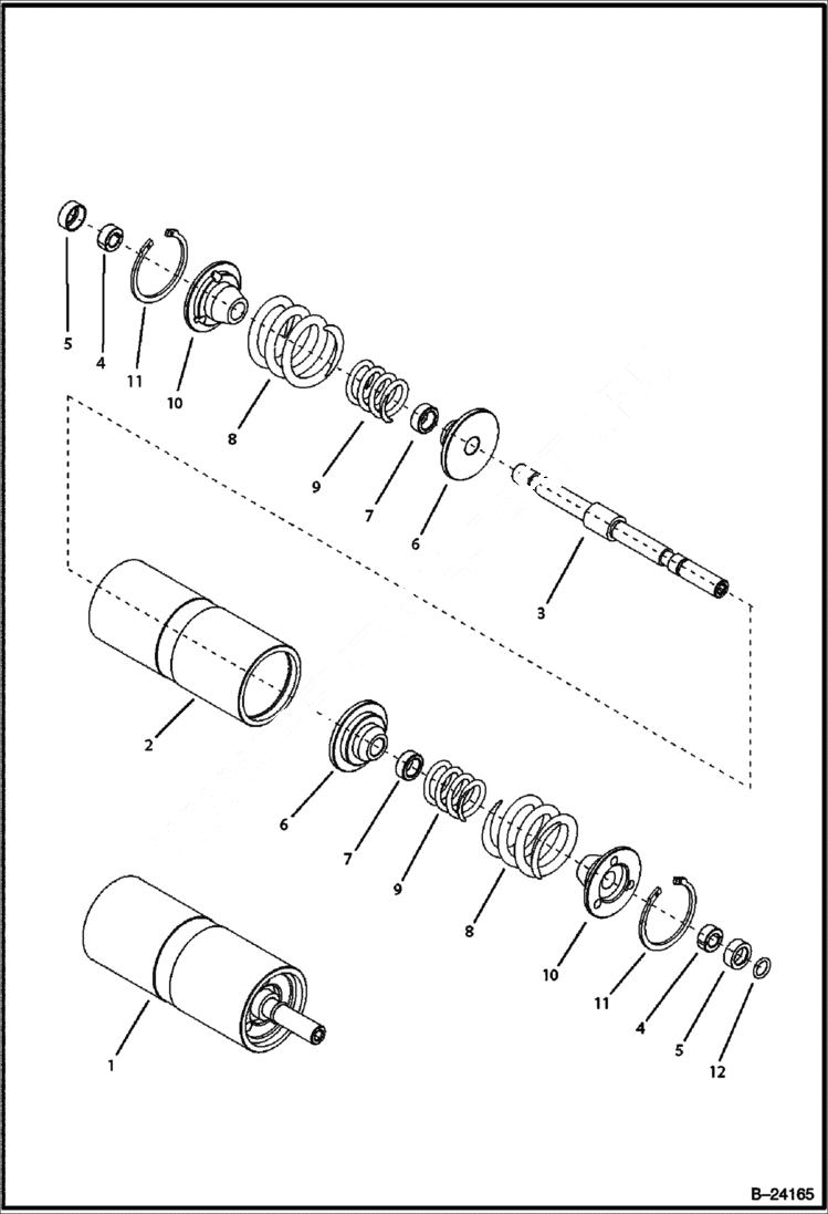 Схема запчастей Bobcat B300 - HYDRAULIC CIRCUITRY Axial Pump HYDRAULIC SYSTEM