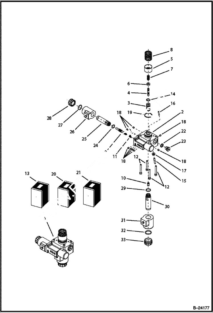 Схема запчастей Bobcat B300 - HYDRAULIC CIRCUITRY Hydraulic Motor HYDRAULIC SYSTEM