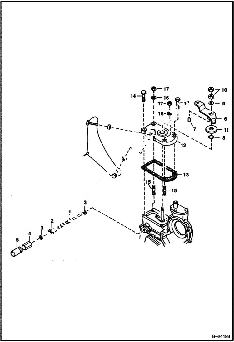 Схема запчастей Bobcat B300 - SPEED CONTROL PLATE Tier I 5723 11001 & Above POWER UNIT