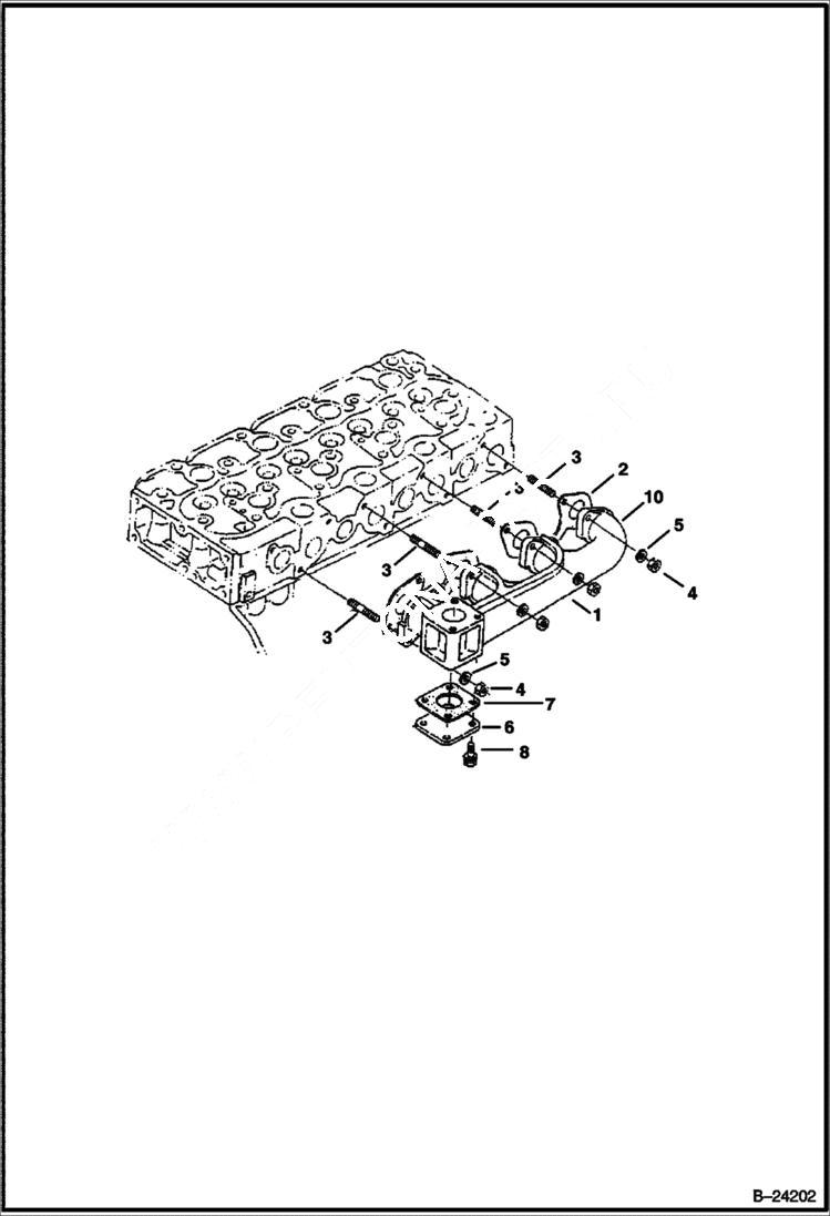 Схема запчастей Bobcat BL370 - MANIFOLDS (Tier I) (S/N 5727 11001 & Above) POWER UNIT