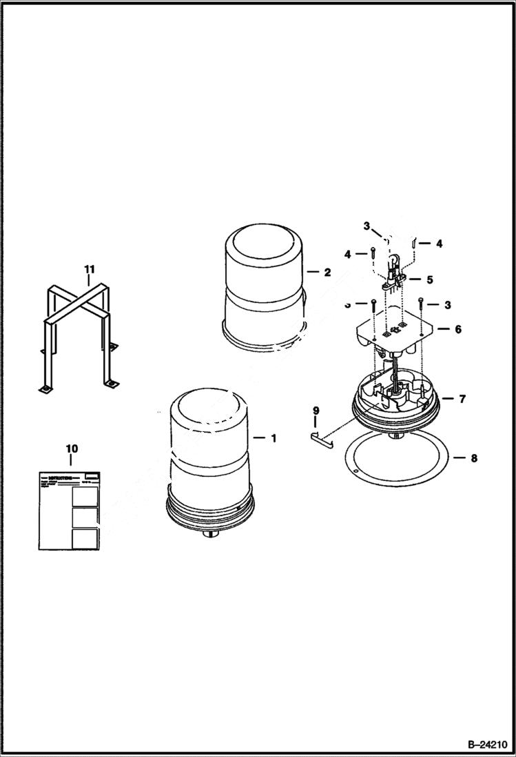 Схема запчастей Bobcat 900s - STROBE LIGHT (Amber - 3414 ALW) ACCESSORIES & OPTIONS