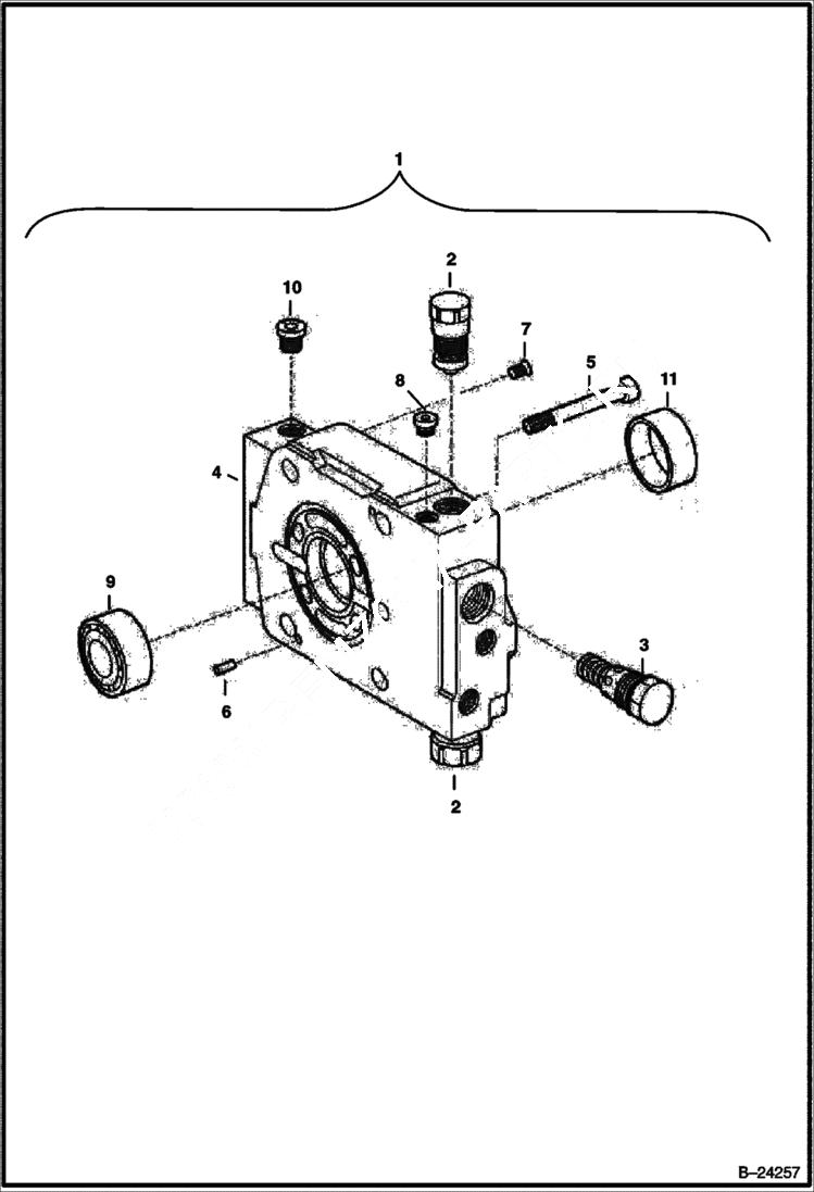 Схема запчастей Bobcat 430 - HYDROSTATIC PUMP (Port Plate Rear Pump) HYDRAULIC/HYDROSTATIC SYSTEM